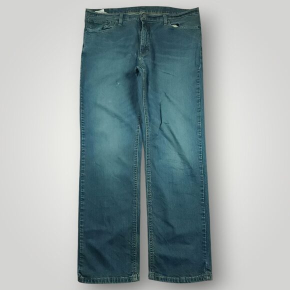 Levi's 541 Jeans Mens 38x32 Athletic Taper Fit Distressed Medium Wash Stretch - Picture 1 of 9